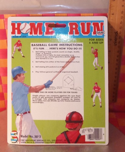 Game, Home Run, 8 3/4"h, vtg 1987, NIB by Smethport Specialty Co. - 第 2/9 張圖片