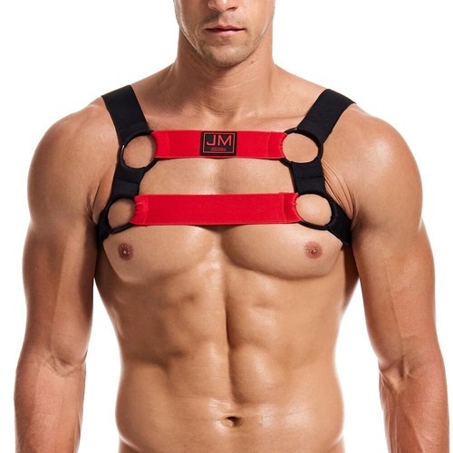 Arnés de neopreno para hombre cinturón sujetador corporal correa de pecho ropa de club protector muscular - Imagen 11 de 21