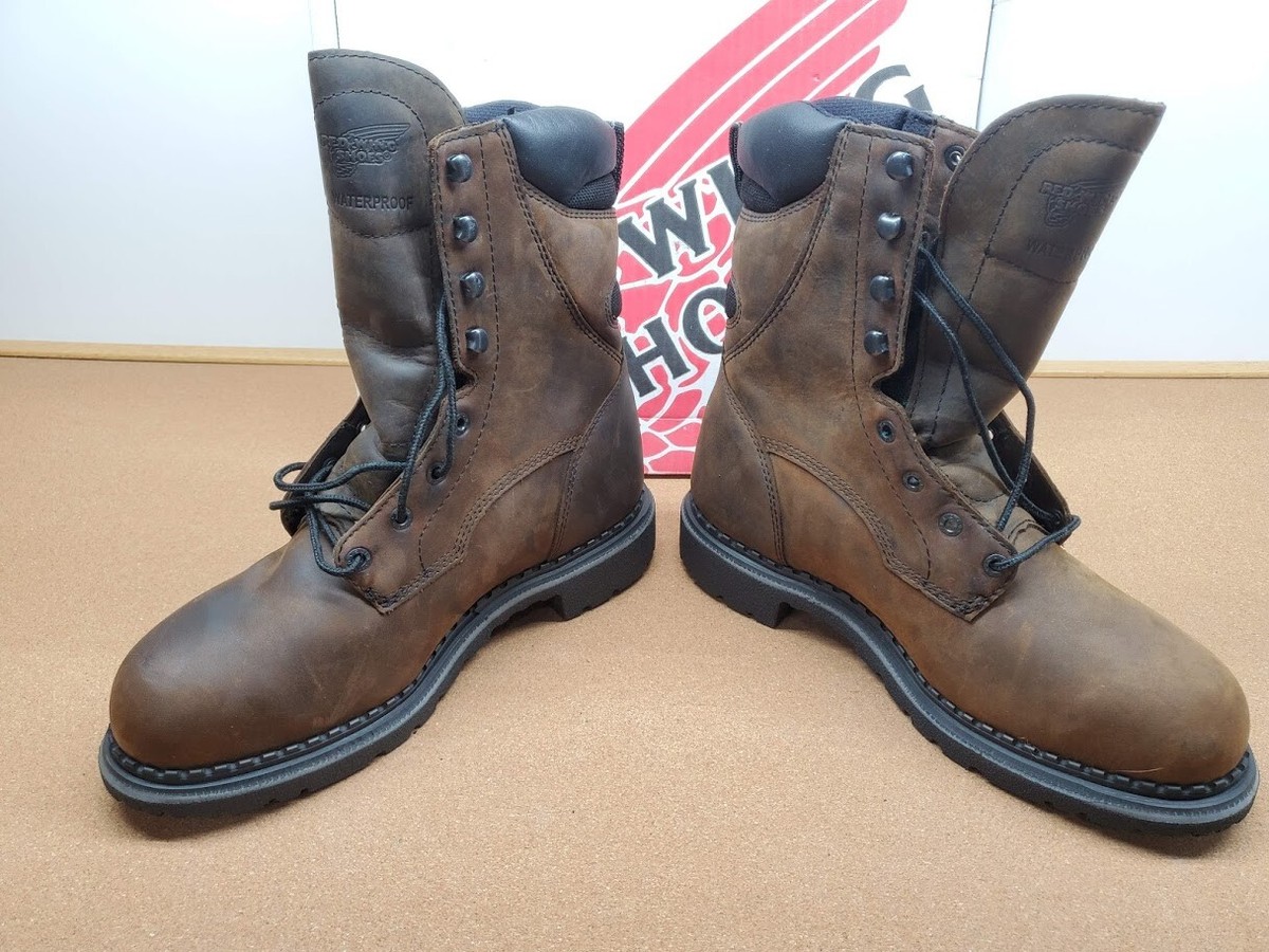 Red Wing 2211 Steel Toe Work Boots Waterproof Ultra Insulated Brown Mens 9 D MENS RED WING 2211 BROWN LEATHER SAFETY 8 main image 4