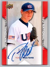 2009 Upper Deck USA Baseball Box Set Tony Wolters Auto #USA-86