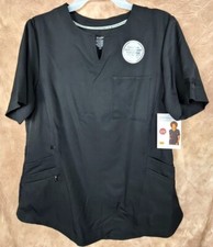 Medium Cuddl Duds Climate Right Scrub Top Short Sleeve Medical Dental Uniform
