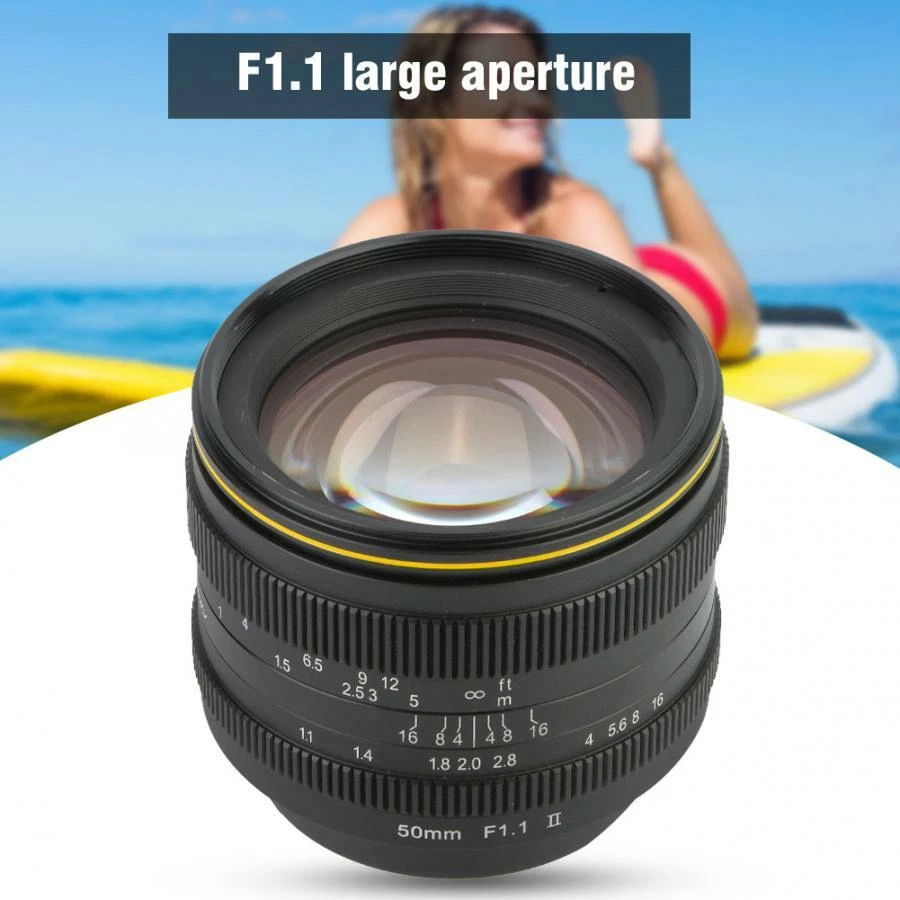 50mm F1.1 II APS-C Large Aperture Manual Focus Lens For M3/4 Mount Camera - Image 2 of 4