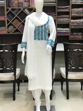 Cotton Salwar Suit with kashmir aari embroidery Indian Salwar Suits Ethnic Dress