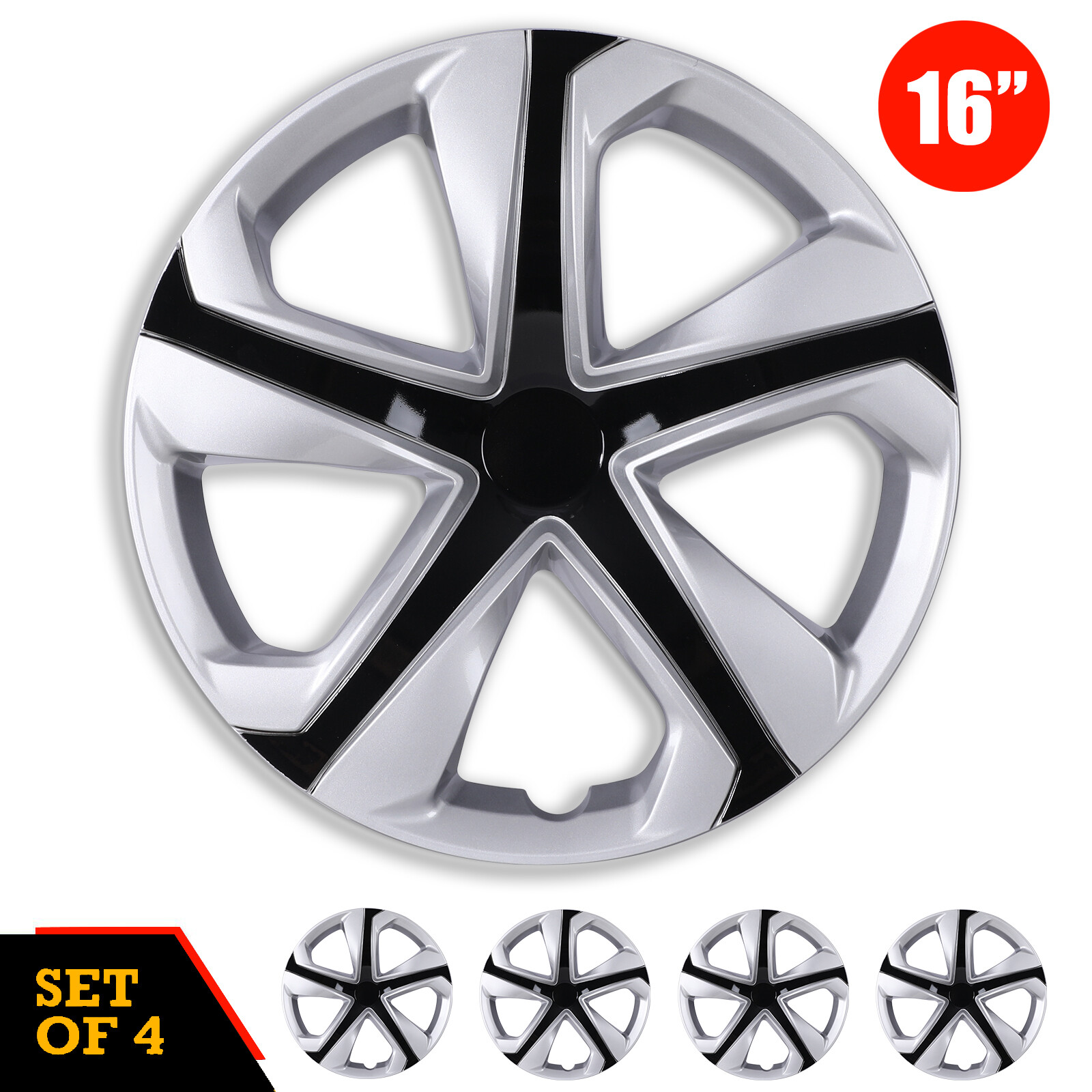 For 2016-2026 Honda Civic Sedan Wheel Covers Full Rim Snap On Hubcaps 4pcs 16