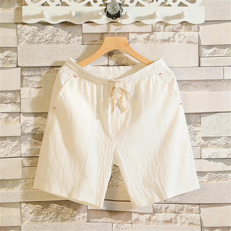 Damen Shorts Sommer Baumwolle-Leinen - Elastische Bermuda Shorts Große Größen