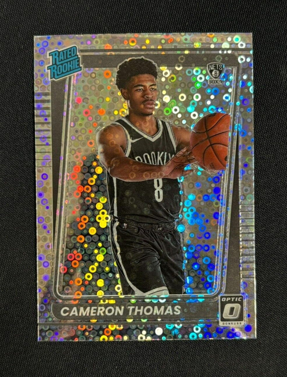 2021-22 Panini Donruss Optic Cameron Thomas Disco PRIZM Rookie #153 Nets