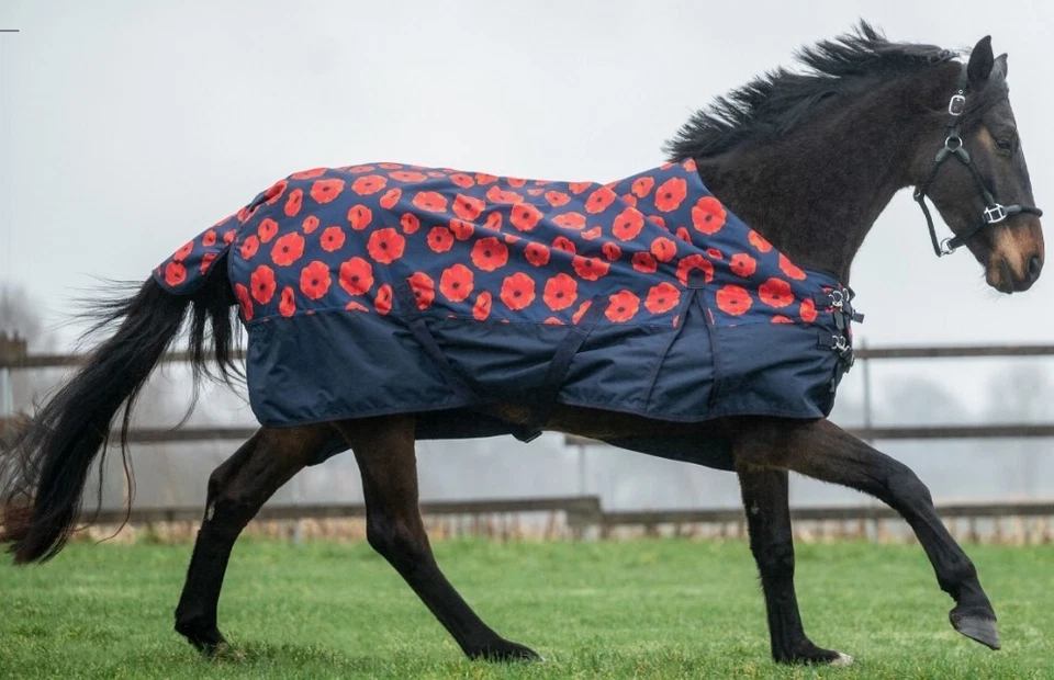 HKM Poppy Weidedecke Gr. 125 135 145 155 165 Regendecke mit Fleece - Bild 2 von 2