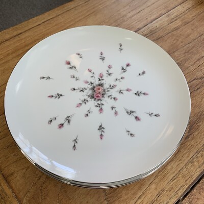 HARMONY HOUSE FINE CHINA 10 3/4 Rosebud Dinner Plates Made in  Japan Set Of 3