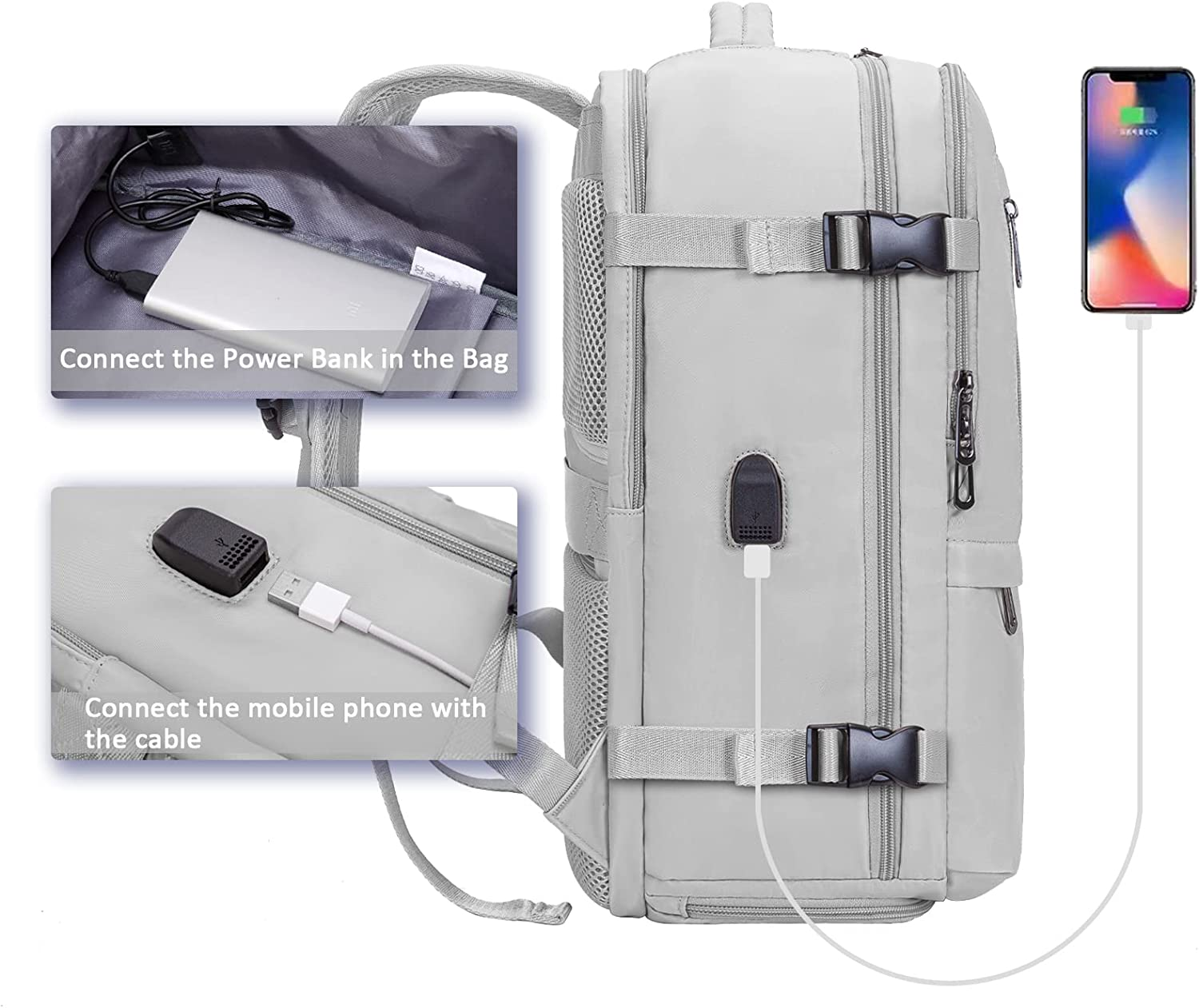 Travel Backpack Cabin Bag 45x36x20 Airport Jet Waterproof Carry