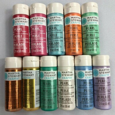 Martha Stewart Crafts Multi Surface Paint Set 11 Count Metallic And Pearl New Bj - Martha Stewart Craft Paint Colors Martha Stewart Crafts Multi Surface Paint Set 11 Count Metallic And Pearl New Bj - Martha Stewart Craft Paint Colors
