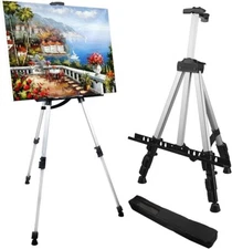 Artist Easel Stand RRFTOK Metal Tripod Adjustable Easel for Painting Canvases