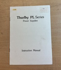 Thurlby PL Series Power Supplies Instruction Manual