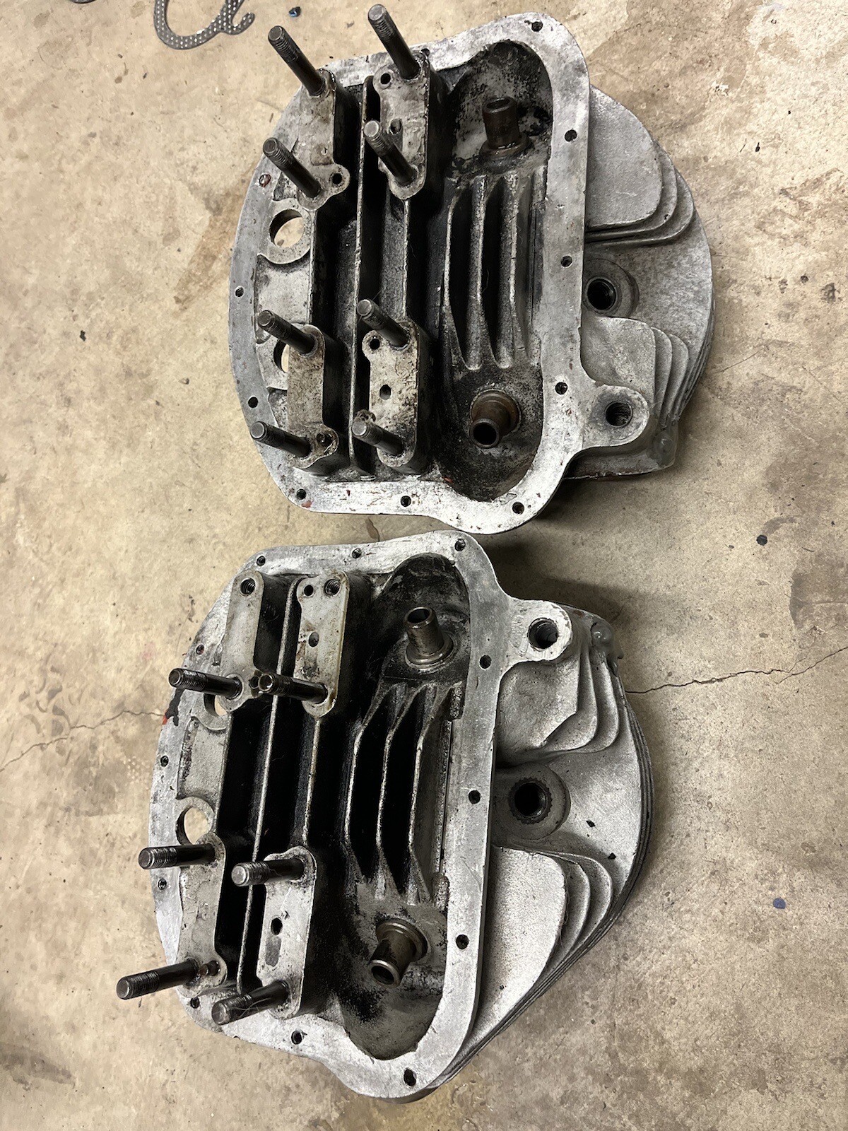 Harley panhead Heads 1950 front and rear. eBay