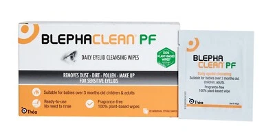 THEA SALE Blephaclean Preservative free eyelid 20 wipes blepharitis mgd dry eye