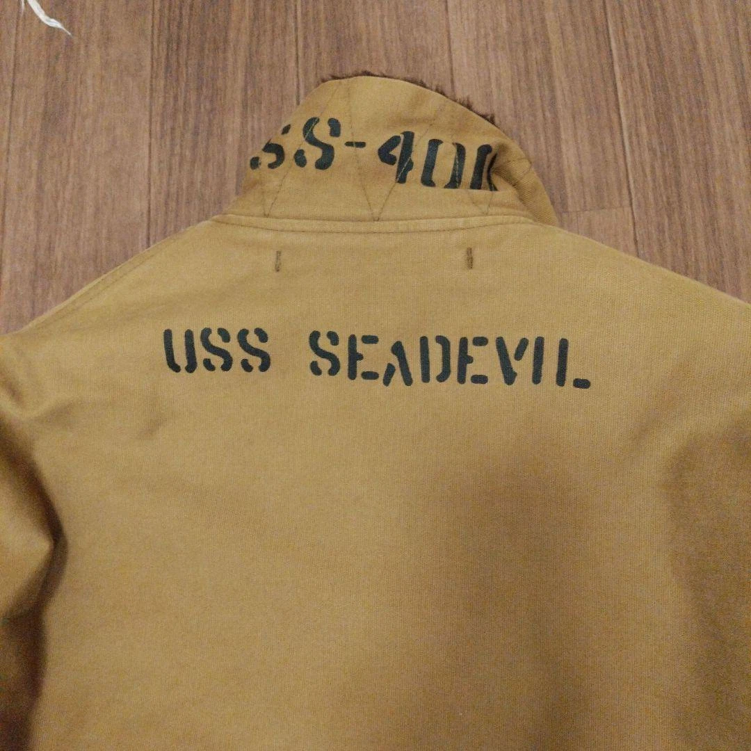 ザ・リアルマッコイズ n1デッキジャケット カーキ USS SEA DEVIL-