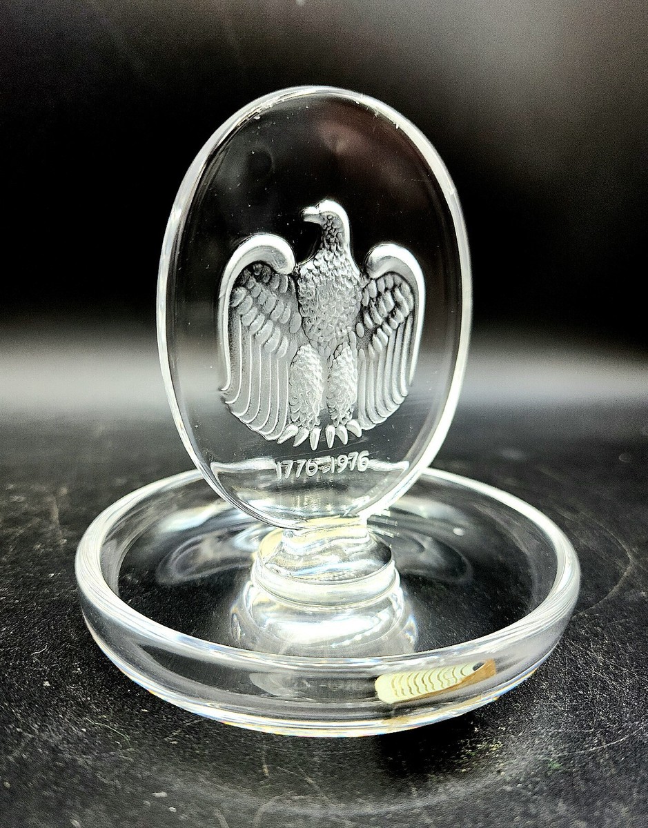 LALIQUE - ドームDaumクリスタルガラスコンポートフランス1950年代大皿 Lalique French Crystal Pinsons Large Centerpiece/Fruit Bowl