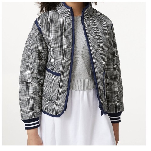 Free Assembly Mädchen leichte Steppjacke, Größe Large 10/12 marineblauer Besatz - Bild 3 von 4