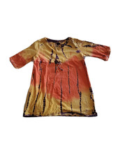 Lucky Brand Suitable For Framing 2 Years Girls Dress Yellow Orange Tie-Dyed