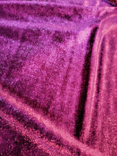 FABRIC REMNANT NOS LIGHT WEIGHT BURGANDY VELOUR 1 YD X 60"