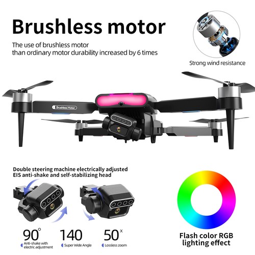 Cool Light Camera Drone Two-axis Steering Gear Aerial Photography Quadcopter Toy - Picture 4 of 15