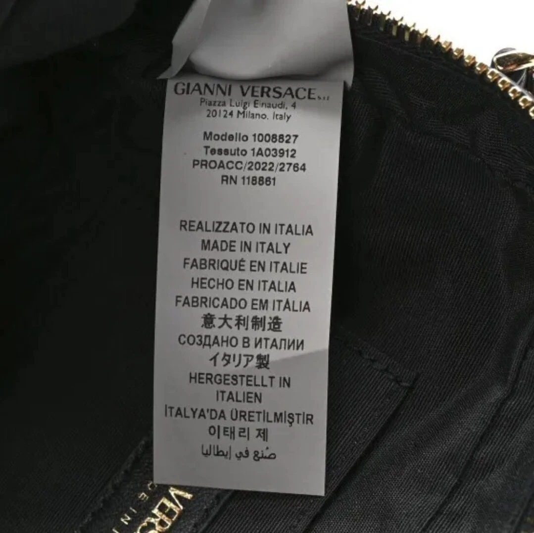 Borsa da sera Medusa $1000 VERSACE Nappa Trapuntata Oro Nero Tracolla Italia Small