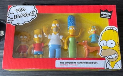 THE SIMPSONS フィギュアセット The Simpsons Family Boxed Set - Bendable, poseable, and new in box