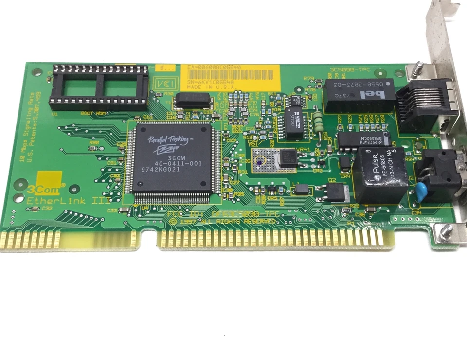 3COM 3C509B-TPC EtherLink III ISA Network Interface Card 10/100Mbps RJ45, BNC - Image 4 of 4