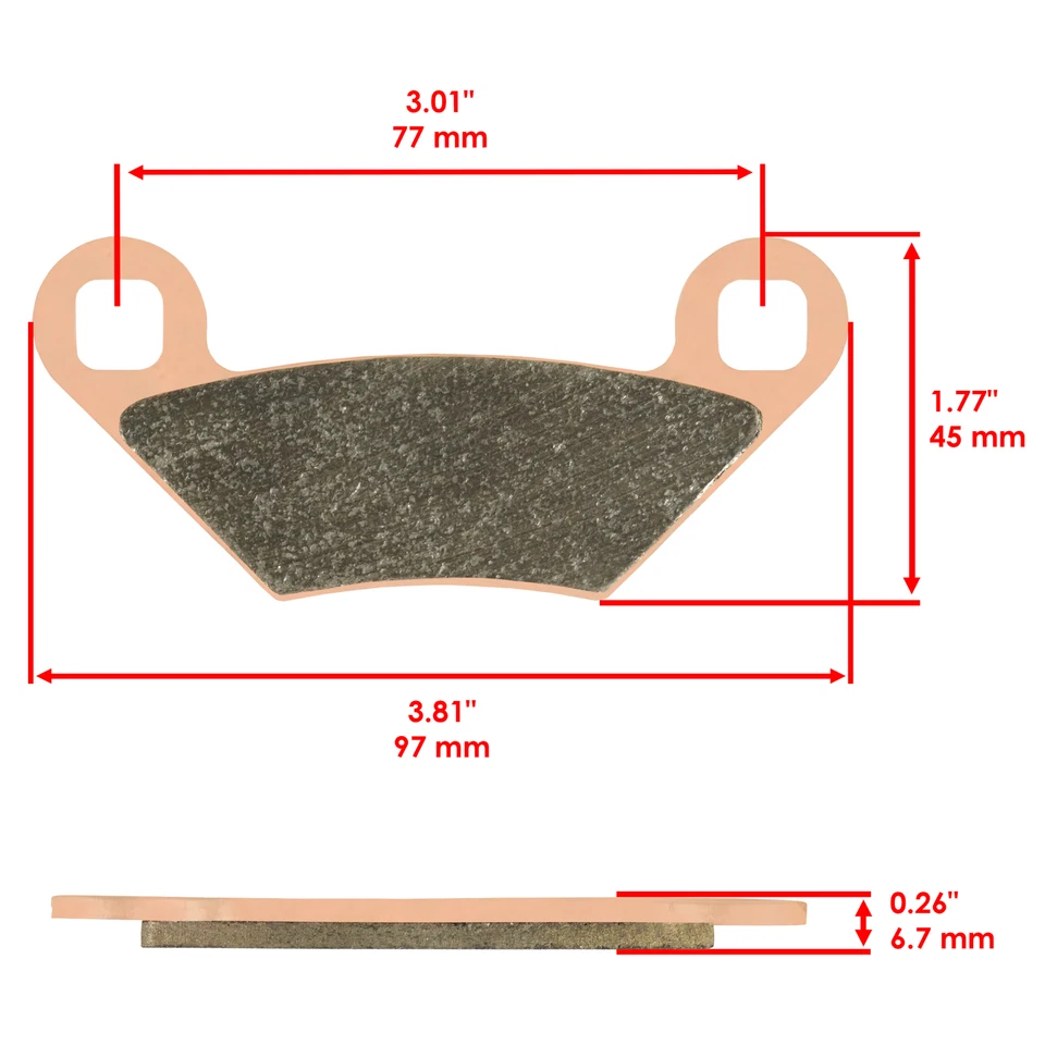 Rear Brake Pads for Polaris Sportsman 450 2016-2020 / Utility 2019 / ETX 2015 — 第 2/4 张图片