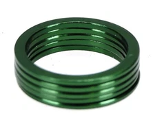 Bicycle BMX or MTB headset spacers for 1 1/8" threadless (SET of 5) 2mm - GREEN