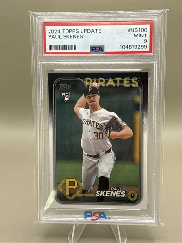 2024 Topps Update Series - Paul Skenes #US100 White Uniform (RC) PSA9