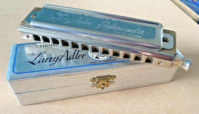 Larry Adler Professional 12 Mundharmonika in C mit original Silberbox 7534/48M sehr guter Zustand
