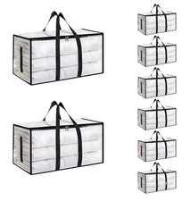8 Pack-Extra Large Heavy Duty Moving Bags - Waterproof Storage Totes with Han...