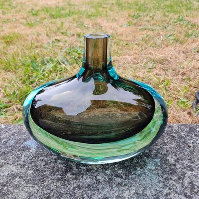 Massive Vintage Albarelli Murano Glas Sommerso Vase - signiert schwer V RAR