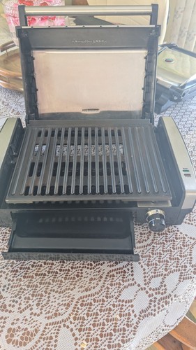 Hamilton Beach Stainless Steel Indoor Electric Grill Non-Stick Easy Clean Silver - Picture 2 of 2