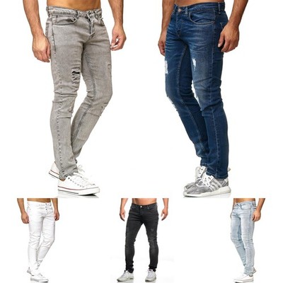 TAZZIO Jeans Slim Fit Herren Jeanshose Stretch Designer Hose Destroyed Denim