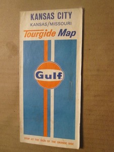 Gulf Oil Company Road Map of Kansas City 1971