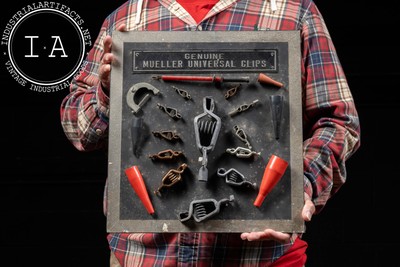 Vintage Mueller Electric Point-of-Sale Advertising Display