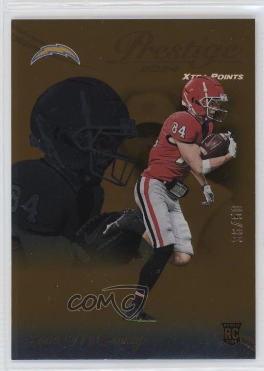 2024 Panini Prestige Rookies Xtra Points Orange 36/50 Ladd McConkey #331 8d2