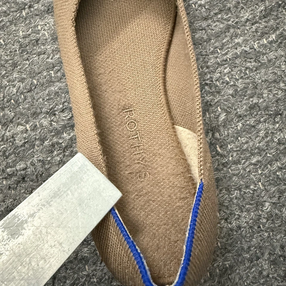 Zapatos planos Rothys 9 beige punta redonda tejidos lavables trabajo profesor ballet carrera Foto 4 de 4