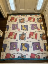 Vintage 1990s Lion King Simba Blanket Walt Disney Twin Full 70  X 90  
