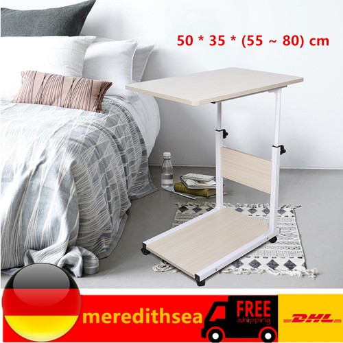 Beistelltisch Bett Laptoptisch Computertisch Höhenverstellbar mit Rollen Neu