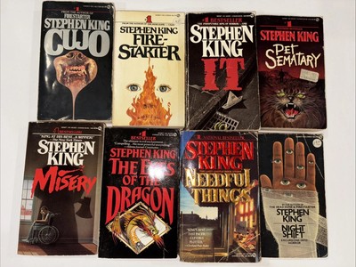 STEPHEN KING - Lot Of 8 Signet Paperbacks PB All 1st Printings Cujo Night Shift