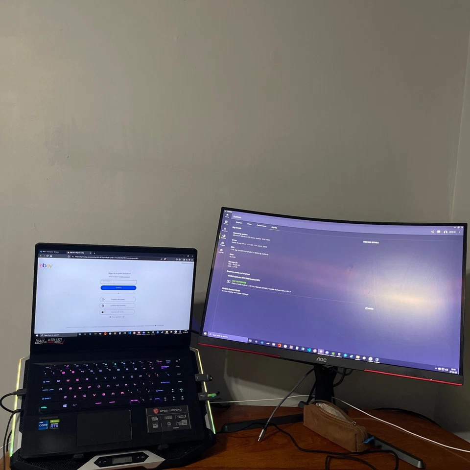 MSI GP66  |5TB SSD |RTX3080 VRAM8GB| 16GB RAM|  Intel i7-11th Gen W/ Monitor - Image 4 of 4