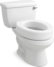 Carex Toilet Seat Riser, Elongated Raised Toilet Seat