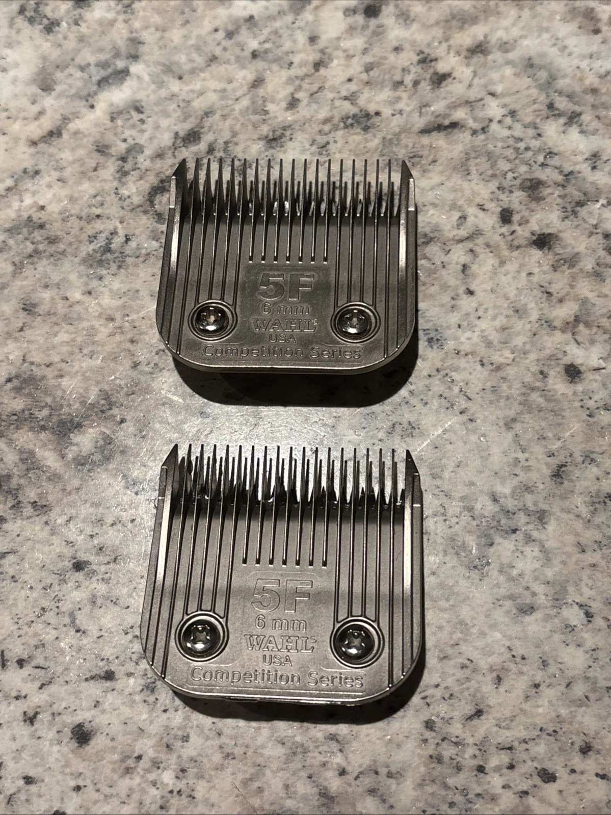 Lot of 2 Wahl Competition Series 5F Clipper Blades 6mm USA Professional Grooming