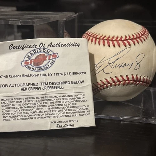 Ken Griffey Jr. Autographed Baseball Ball Madison Sports Authenticated Original