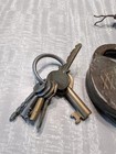 ANTIQUE IRON LOCK WITH CHAIN & 6 KEYS PADLOCK — photo 2