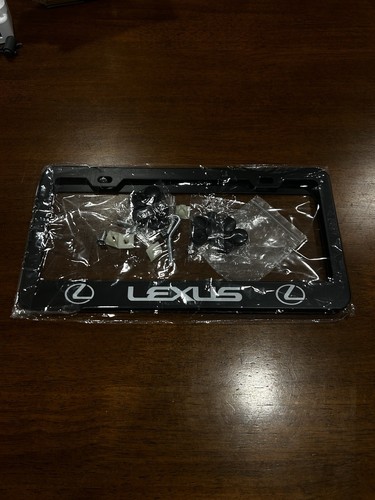 Lexus Black License Plate Frame 2-Pack – Steel Design with Mounting Hardware
