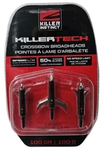 Killer Instinct KillerTech Broadhead 100 GR. 3 pk. Crossbow Broadheads New
