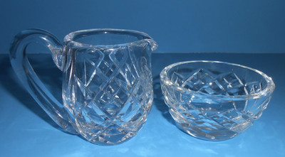 Waterford Crystal Lismore Individual Creamer and Sugar Bowl